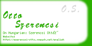 otto szerencsi business card